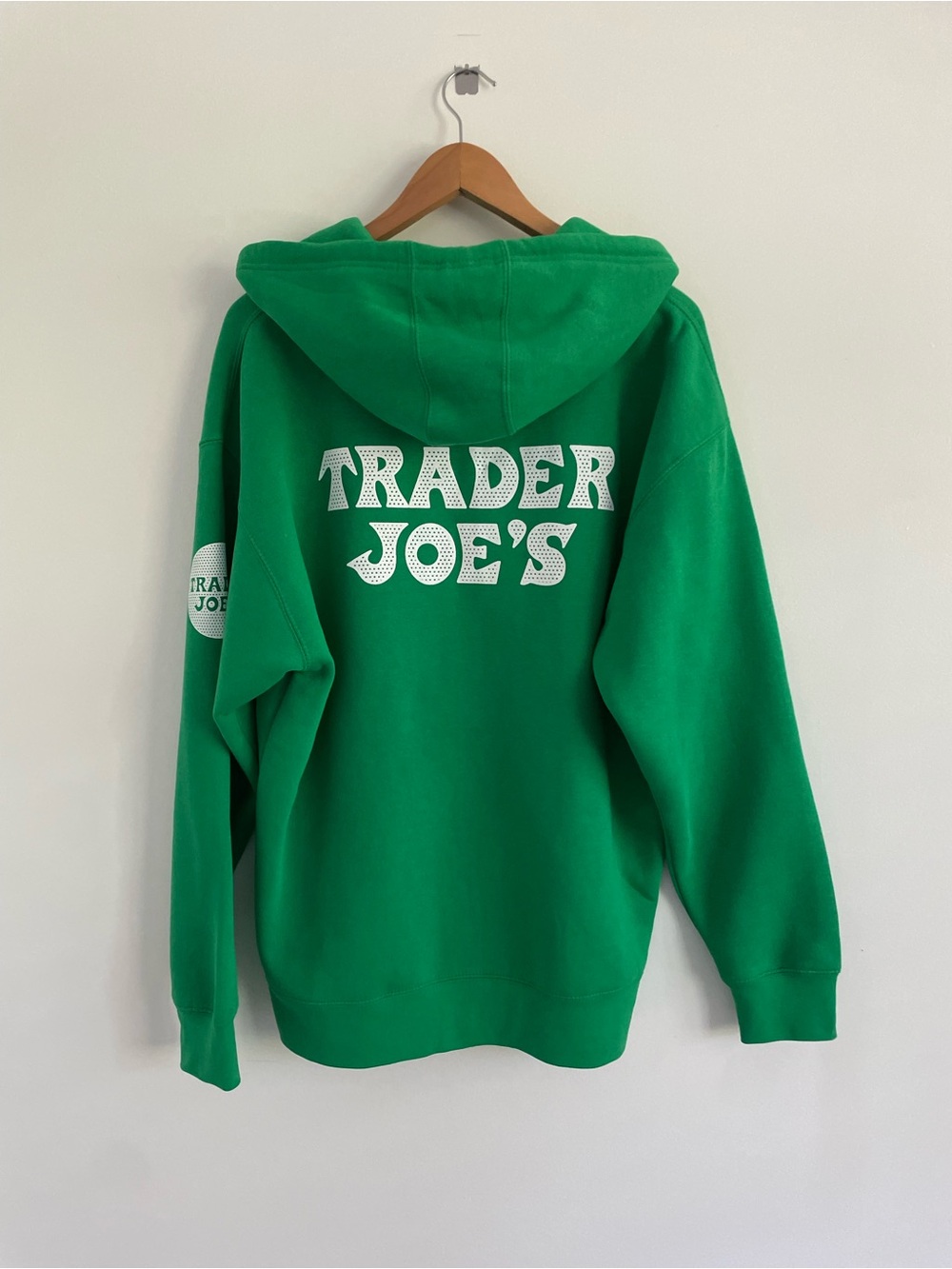 NWT Trader Joe's Green Logo Zip Hoodie